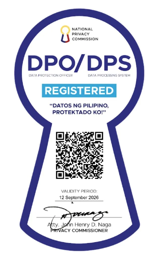 National Privacy Commission DPO/DPS Registered Seal
